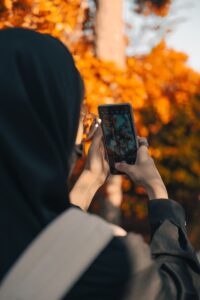 a person holding a phone