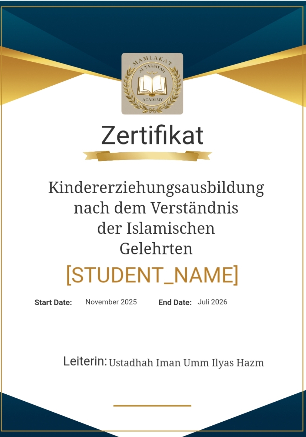Erhalte ein Zertifikat bei erfolgreichem beenden dieses Kurses
